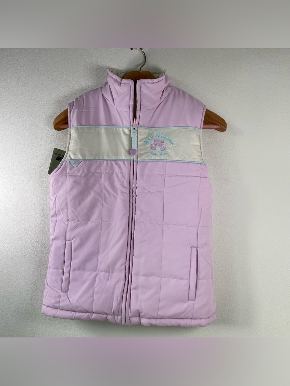 NEW Y2K New Balance Puff Vest Youth 12/14 Pastel Purple Colorblock Y2K Women XS